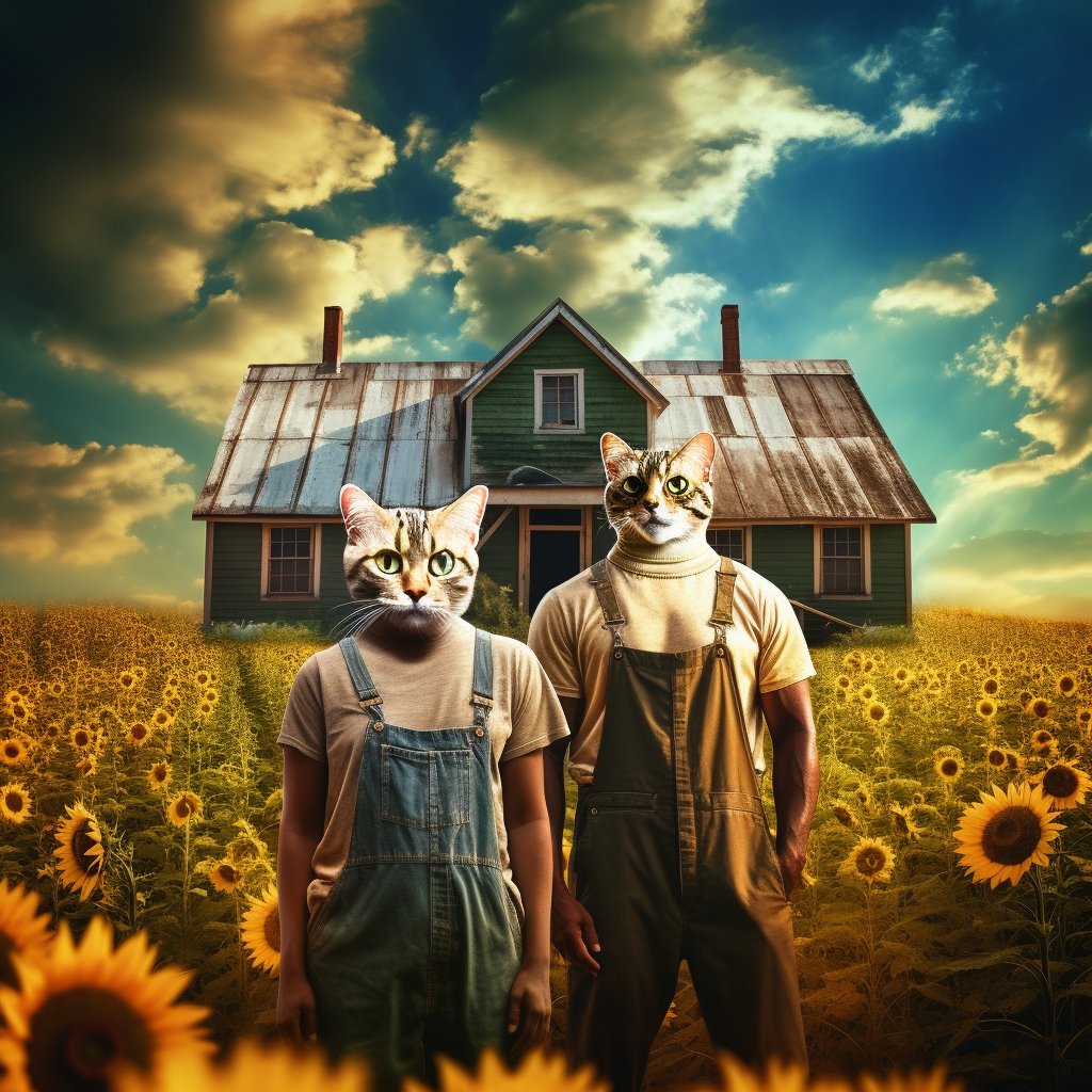 Step Brothers of the Soil:  Duo in Custom Dog Portrait