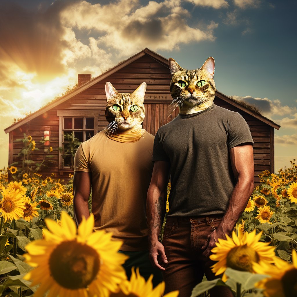 Brotherhood of the Soil:  Farm Duo in Step Brothers Pet Portrait