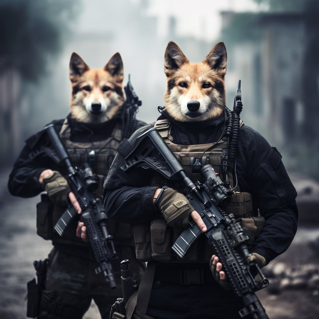 Cyber Canines:  Digital Custom Pet Portrait