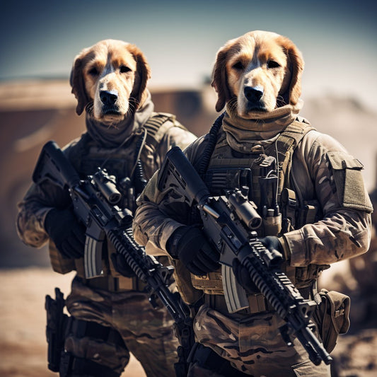 Unified Forces: Human and Dog Portrait of  Airborne Alliance