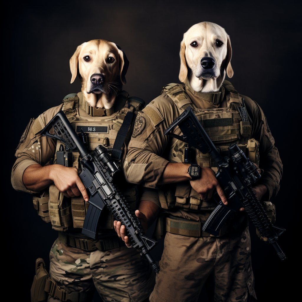 Opulent Oaths:  Air Force Pet Portrait Fancy