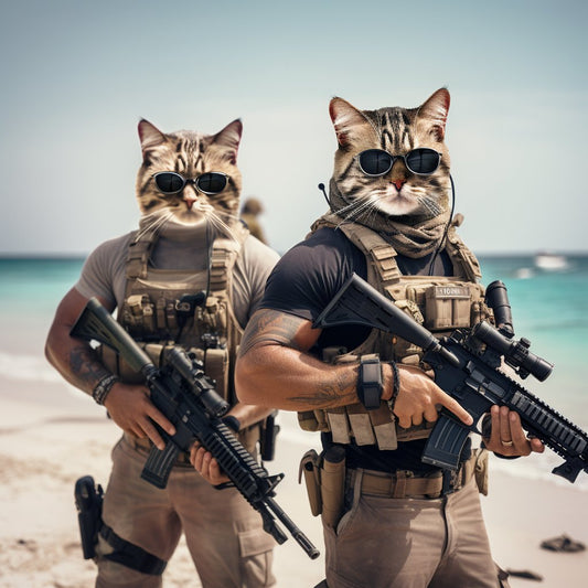 Pawfect Harmony:  Maritime Majesty in Paw Print Art