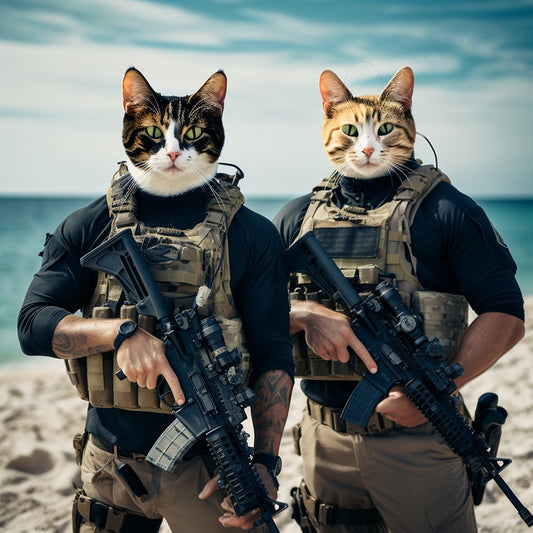 Watercolor Waves:  Seafaring Elegance in Paw Print Palette