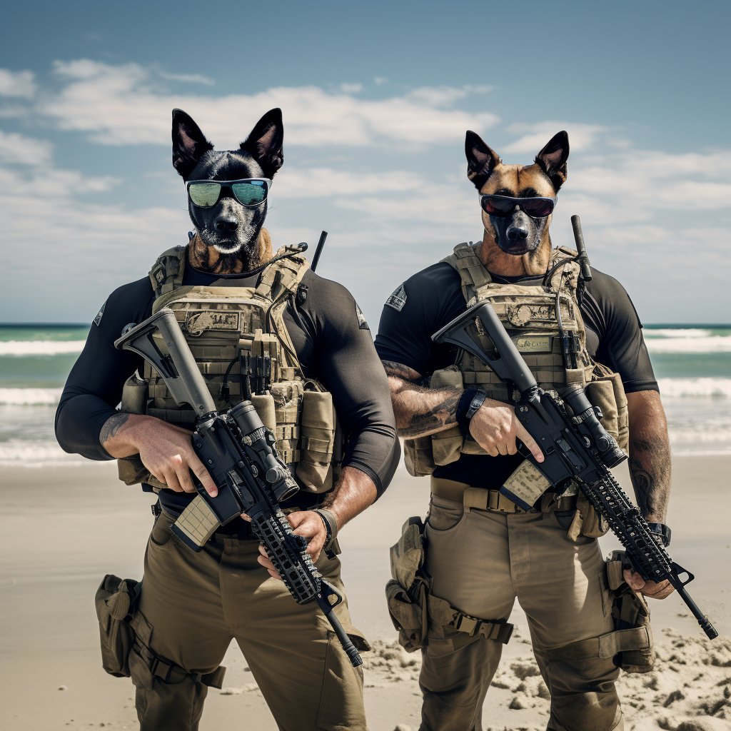 Metallic Mastery:  Majestic Metal Paw Print Portrait