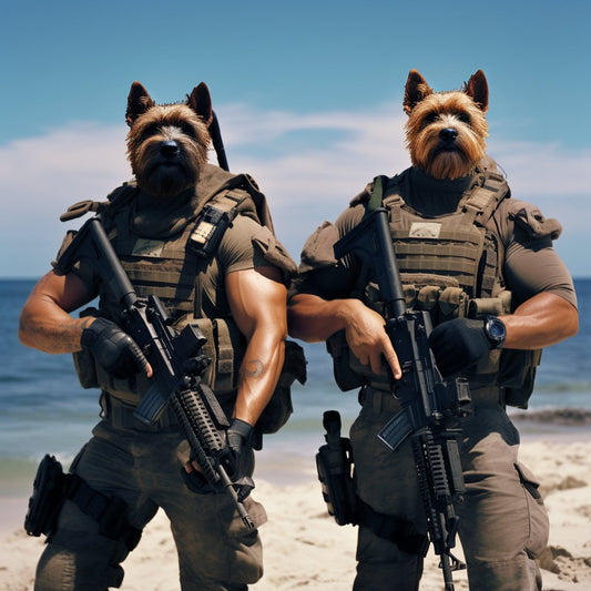 Dapper Dachshund Duet:  Dynamic Duo Portrait