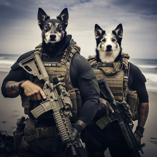 Bulldog Brotherhood:  Duo Portrait in Striking Bulldog Prints