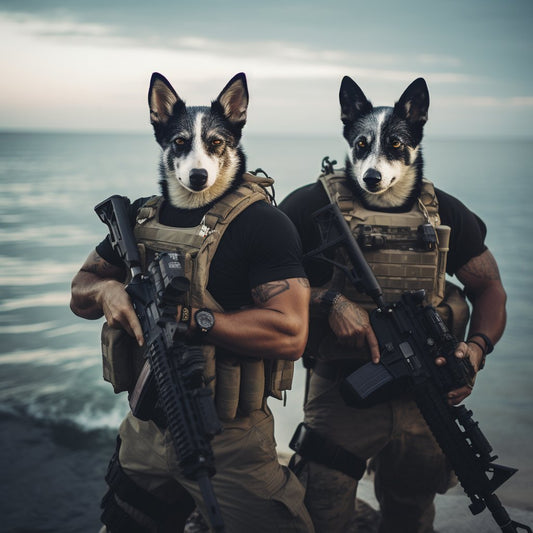 Vibrant Bonds: Dean Russo Dog Prints Featuring  Duo