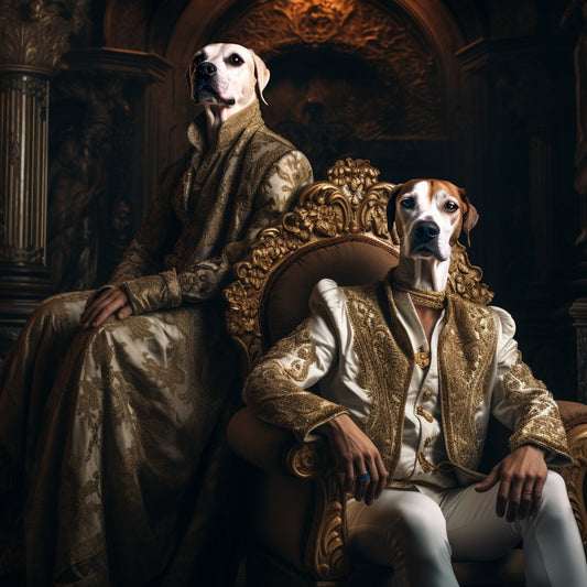 Maternal Nobility: in Majestic Dog Mom Wall Art