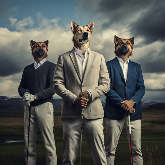 Paw-sitively Artistic:  Outdoor Golfing Self Portrait