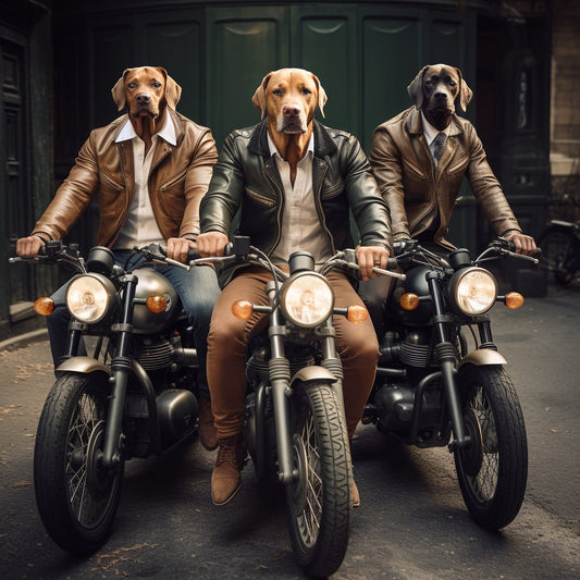 Santa's Joyride:  Motorcycle Santa Canvas Extravaganza