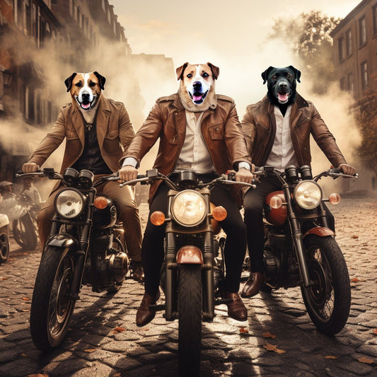 Framed Velocity:  Motorcycle Majesty in Canvas Portrait
