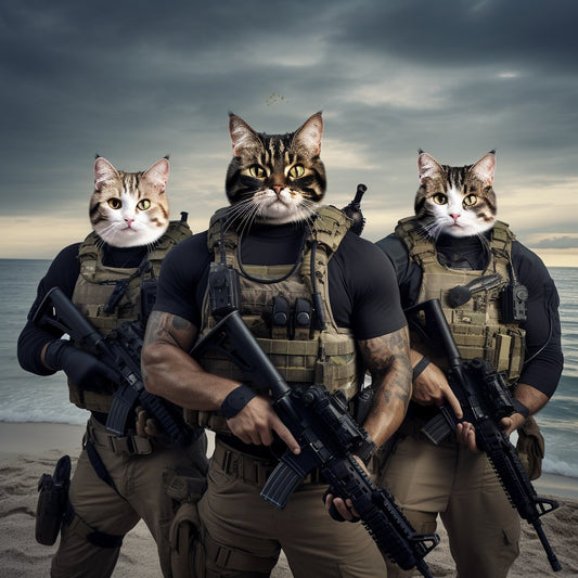 Cat's Command:  Self-Portrait in Naval Glory