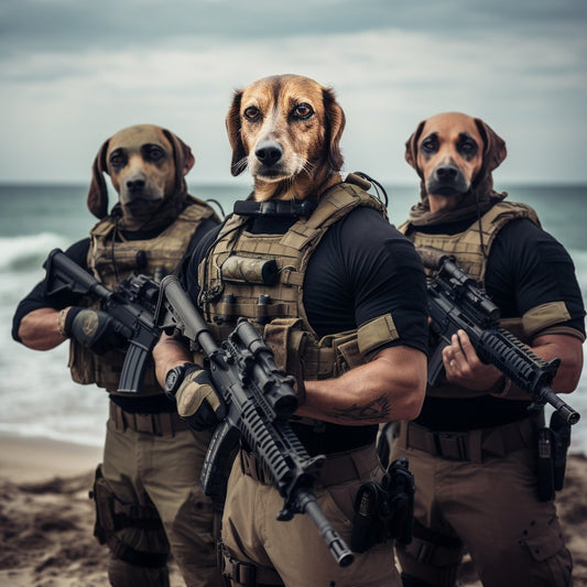 Unity in Fur:  Naval Squad Customized Group Portrait for Friends