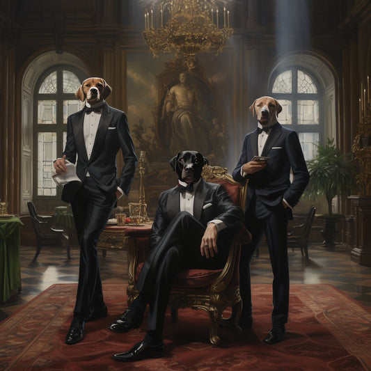 "Signature Elegance: Custom Pet Portrait,'s Pen-Inspired Majesty