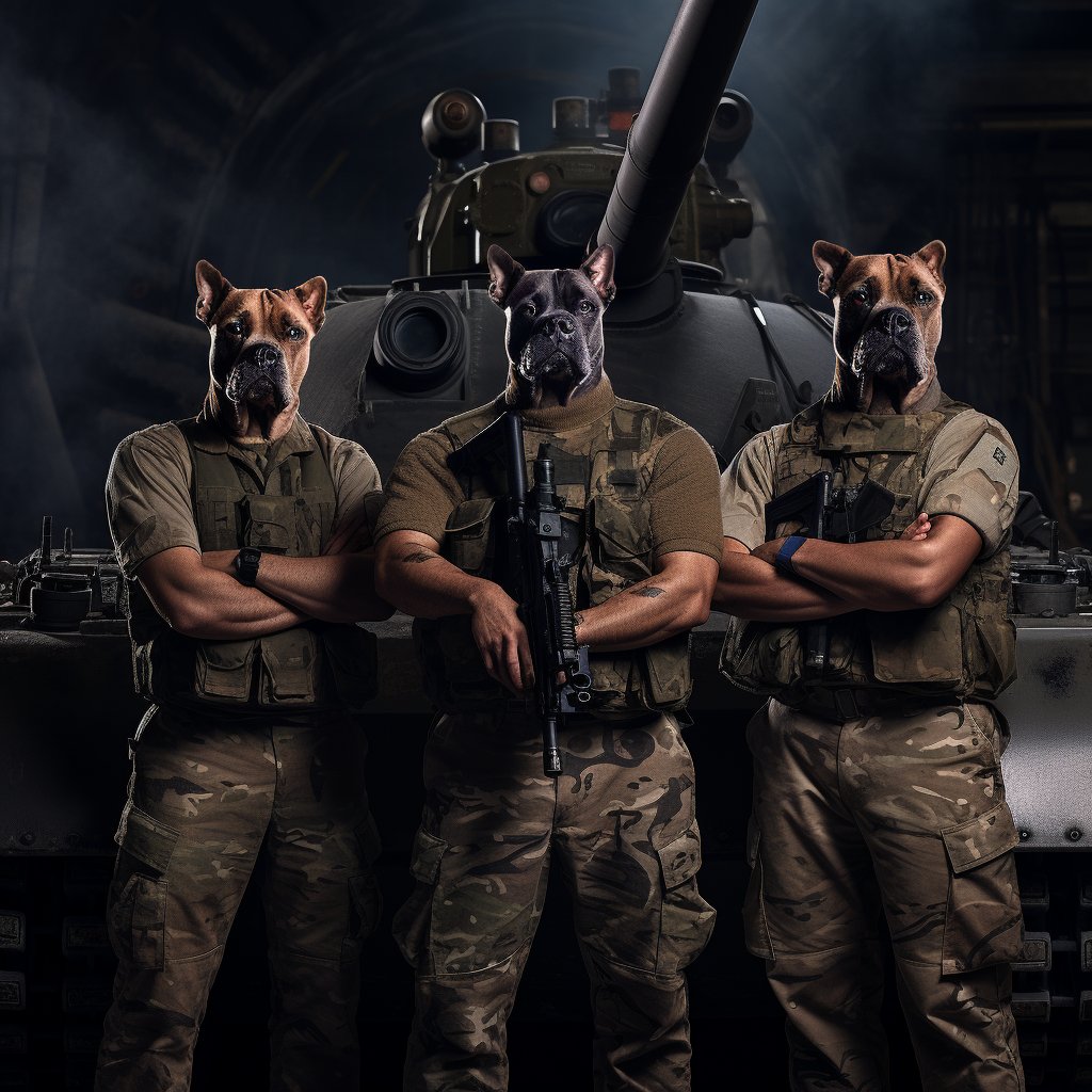 Warrior's Legacy: Transform Your Pet's Photo into Canvas Wall Art