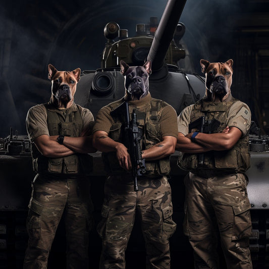 Warrior's Legacy: Transform Your Pet's Photo into Canvas Wall Art