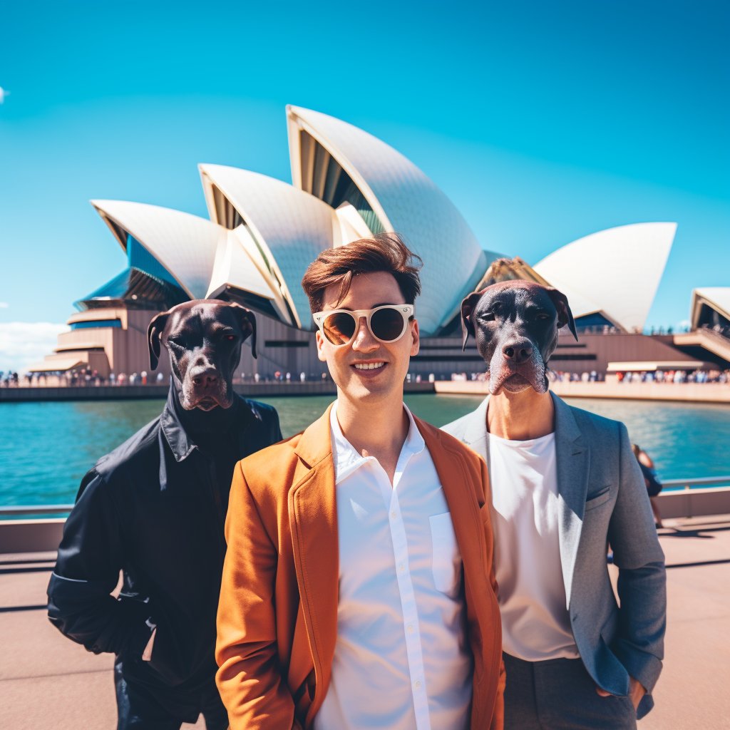 Canine Cupid: Personalized Canvas Art for Couples