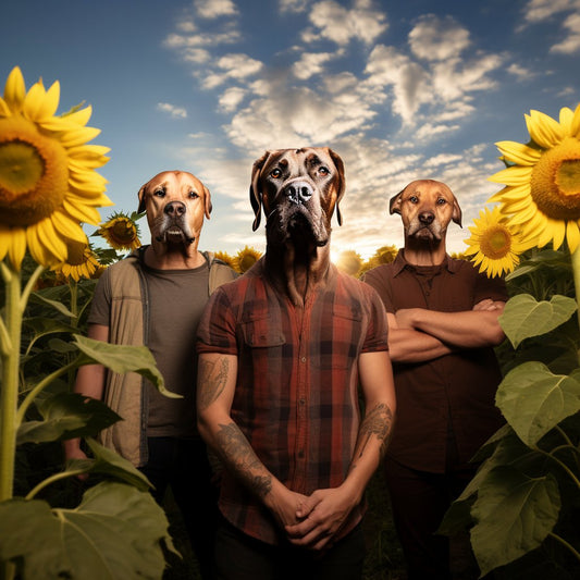 Harmony in Blooms:  Sunflower Symphony - Custom Pet Portraits