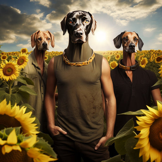 Paws and Petals Unite:  Sunflower Harmony - Custom Pet Portraits