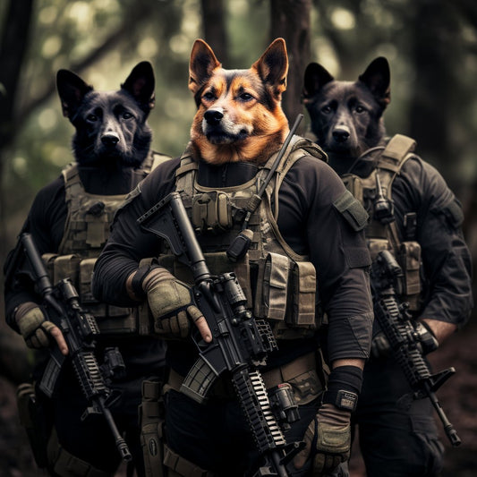 Artistic Harmony:  Dog in Numbers Masterpiece