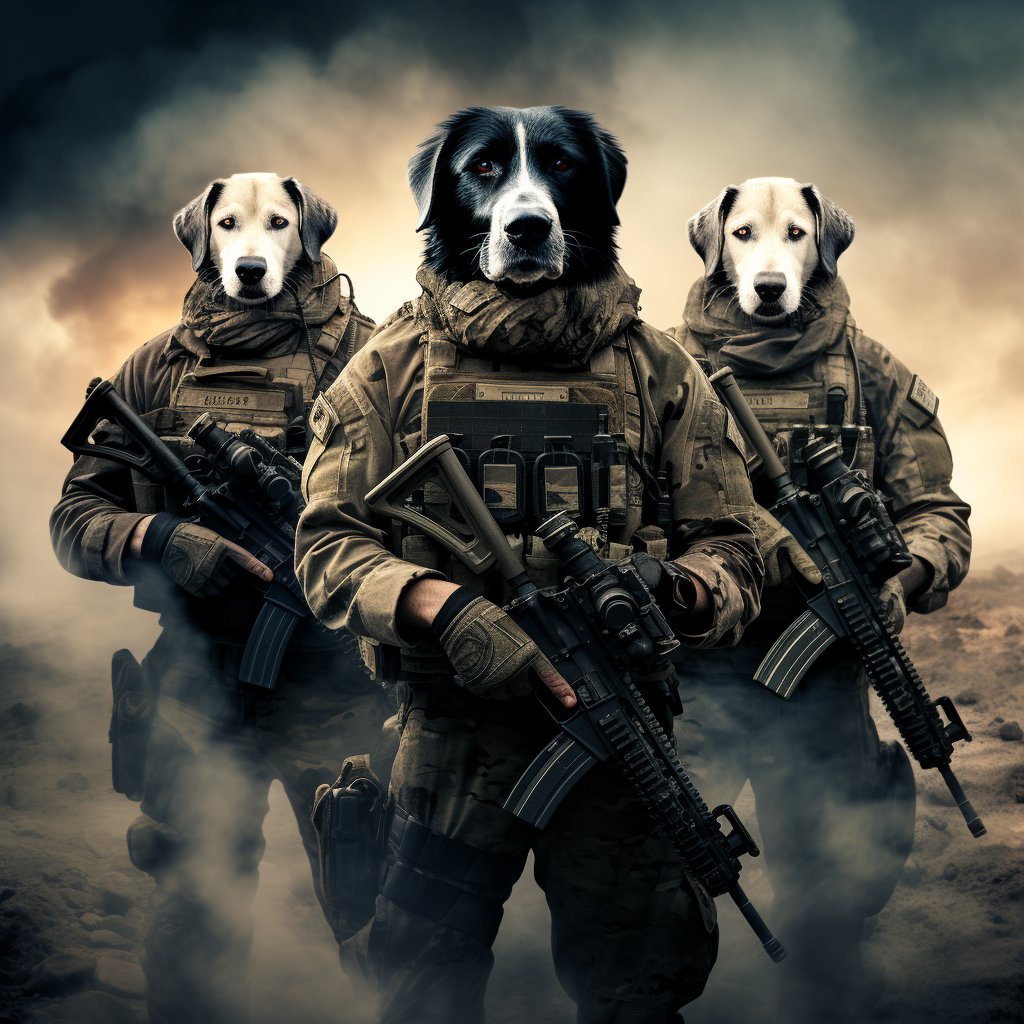 Numerical Narratives:  Air Force Trio in My Dog Paint by Numbers Adventure