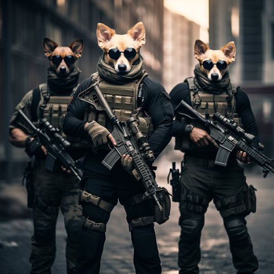 Dynamic Unity:  Air Force in Animated Pet Portrait Splendor