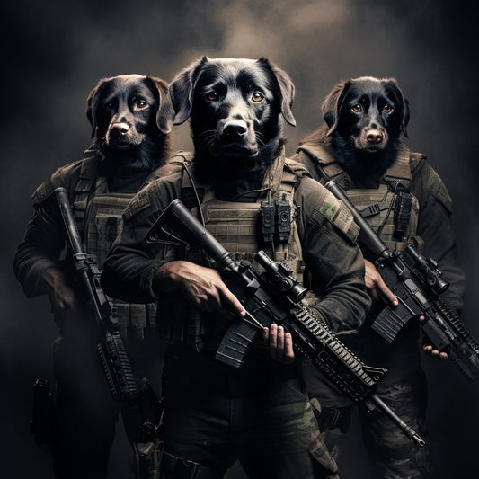 Timeless Tails:  Air Force in Classic Pet Portrait Grandeur