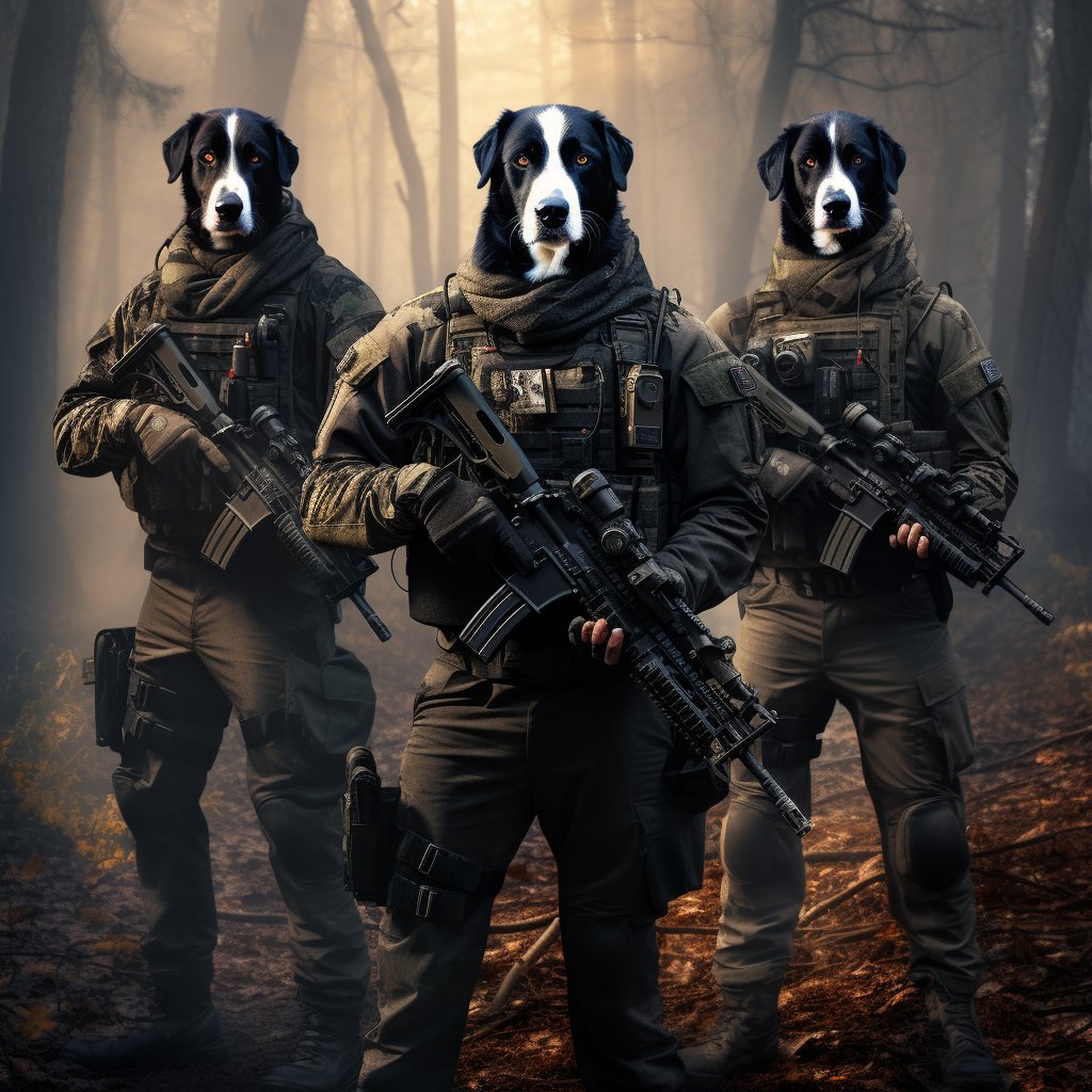 Majestic Airmen:  Air Force Dog Oil Portrait Collection
