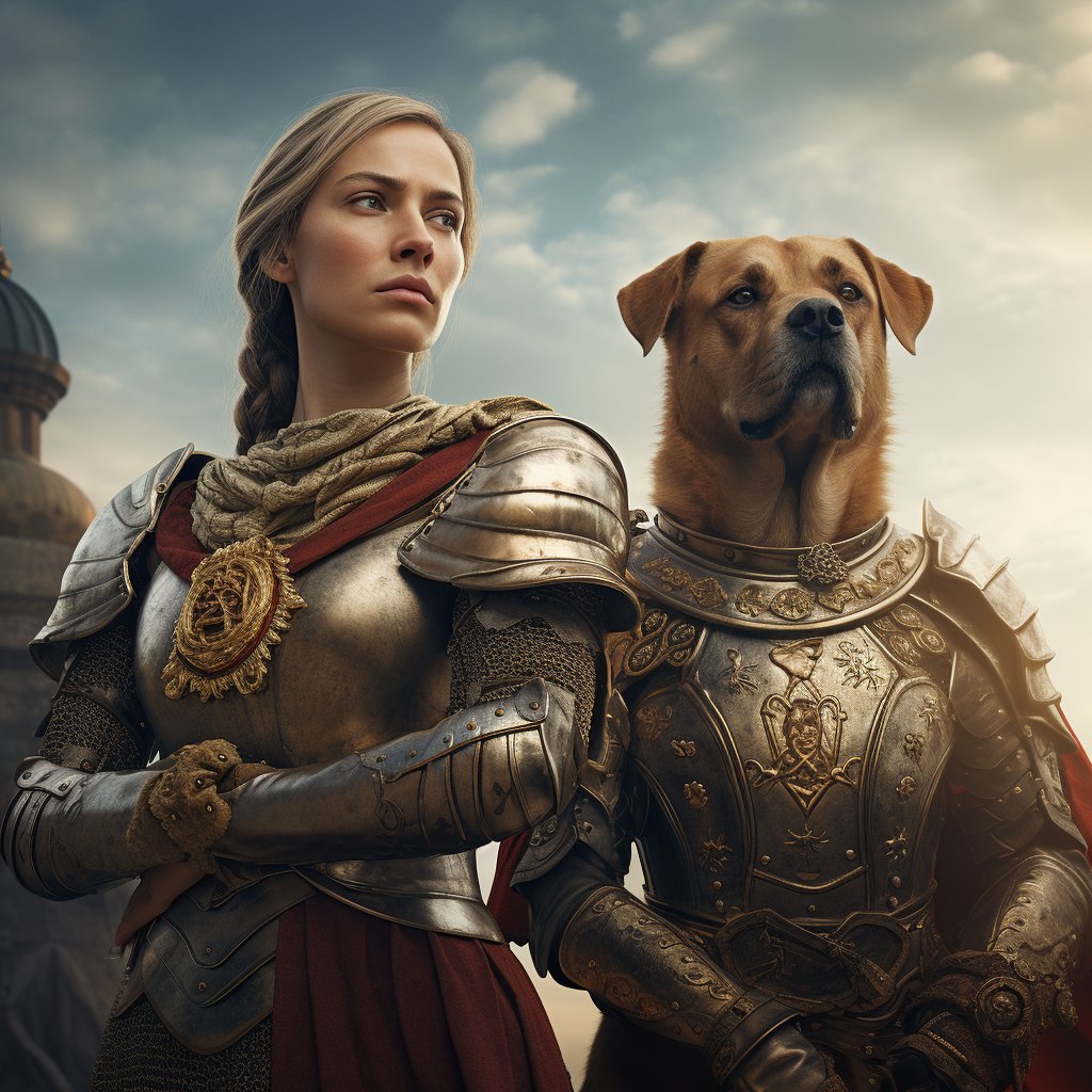 Vibrant Canine Radiance: Colorful Pet Portrait