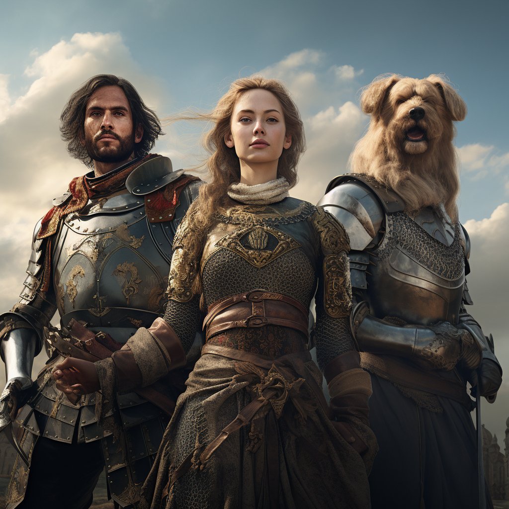 Majestic Bond: Large Dog Paw Print Portrait