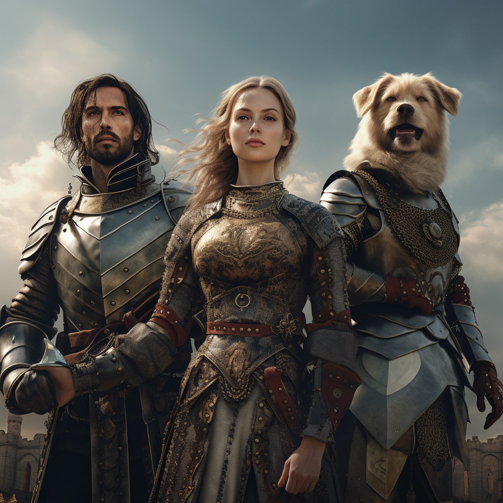 Eternal Traces: Paw Prints Dog Portrait