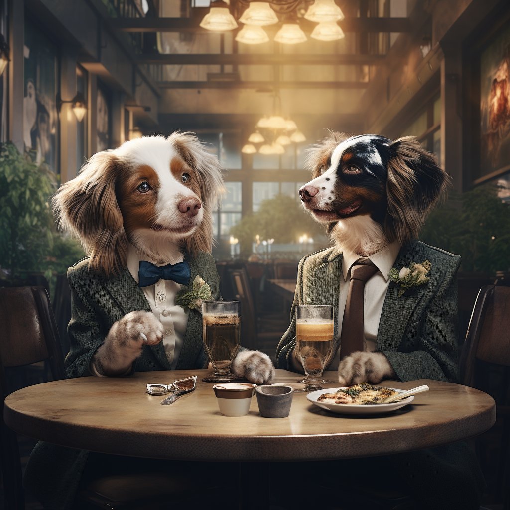 Elegant Ensemble Extravaganza:  Tailored Pet Portraits