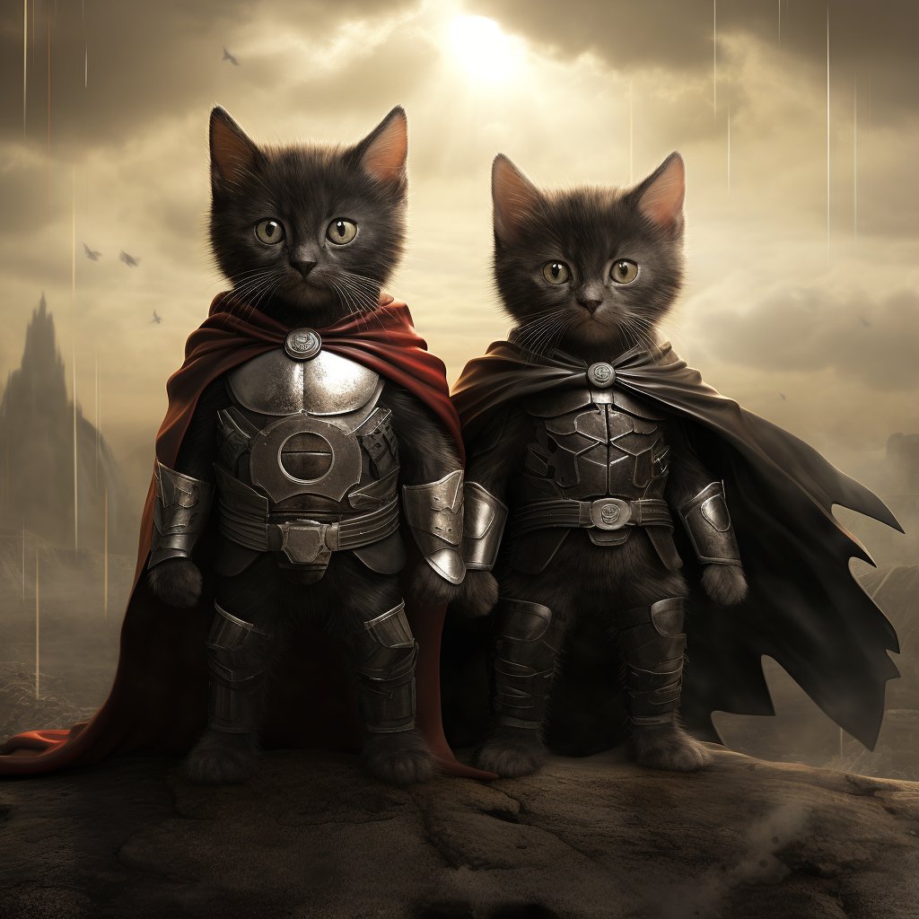Online Pet Marvels: Superhero Art Prints Extravaganza