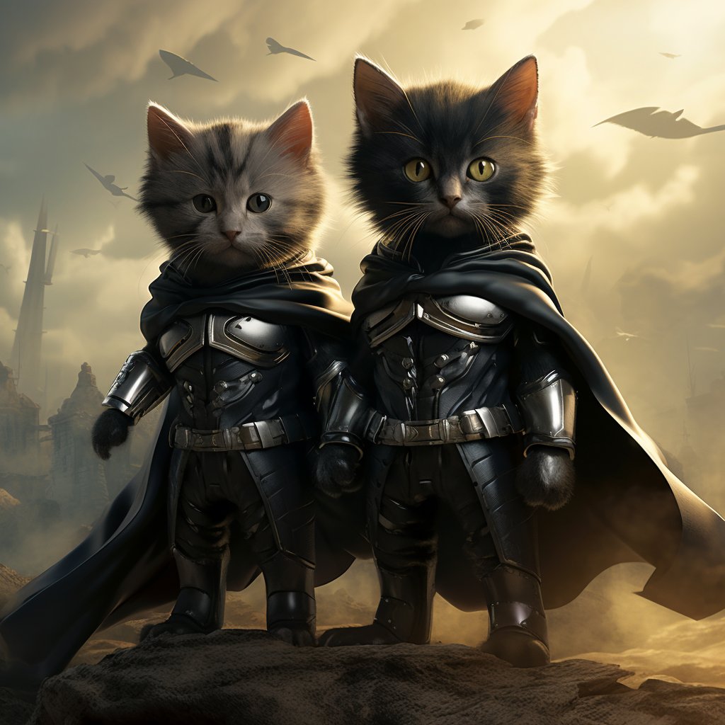 Urban Superhero Vibes: Street Art Pet Adventure