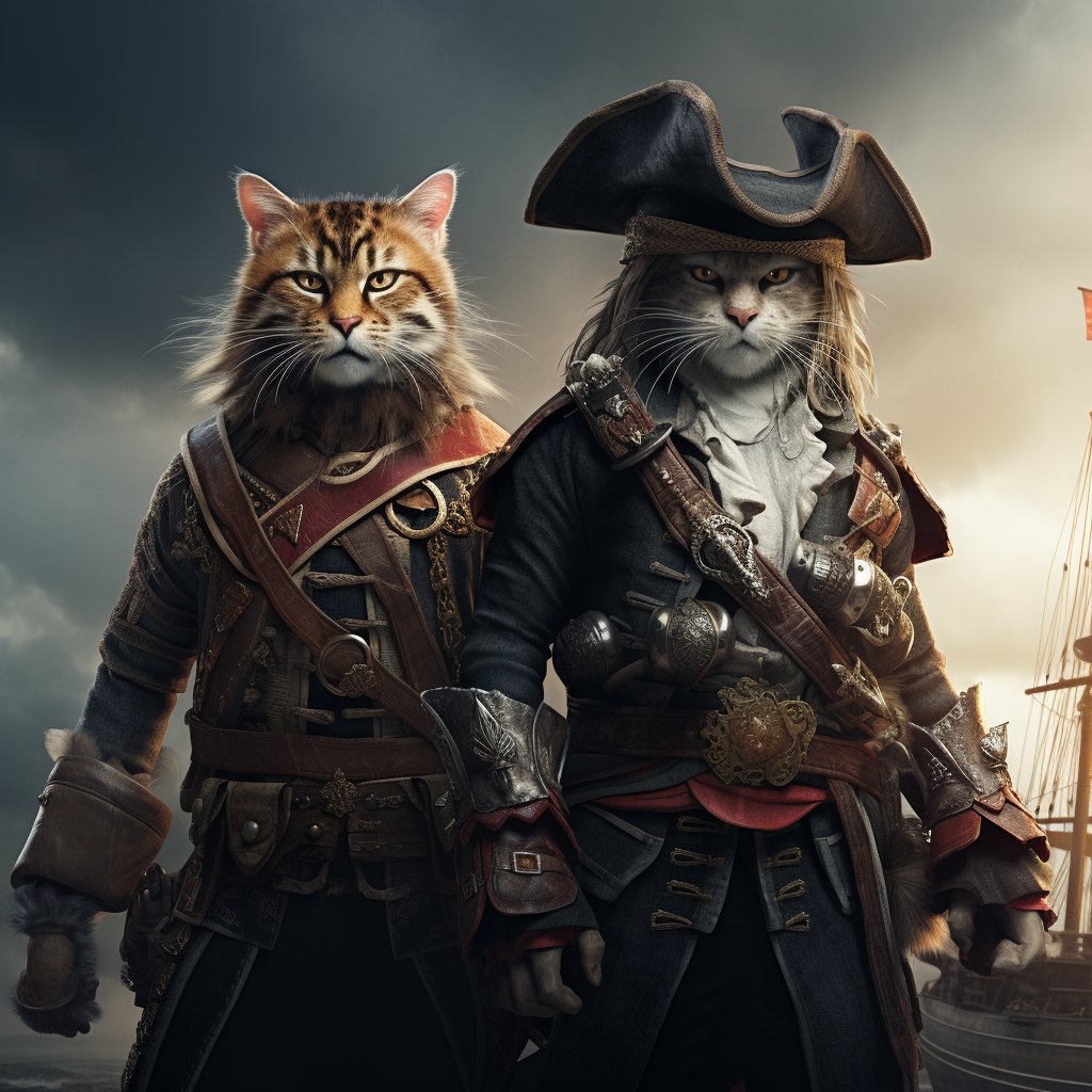Floral Flourish in the Renaissance Seas:'s Flower Art Pet Portraits