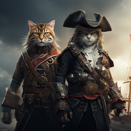 Floral Flourish in the Renaissance Seas:'s Flower Art Pet Portraits