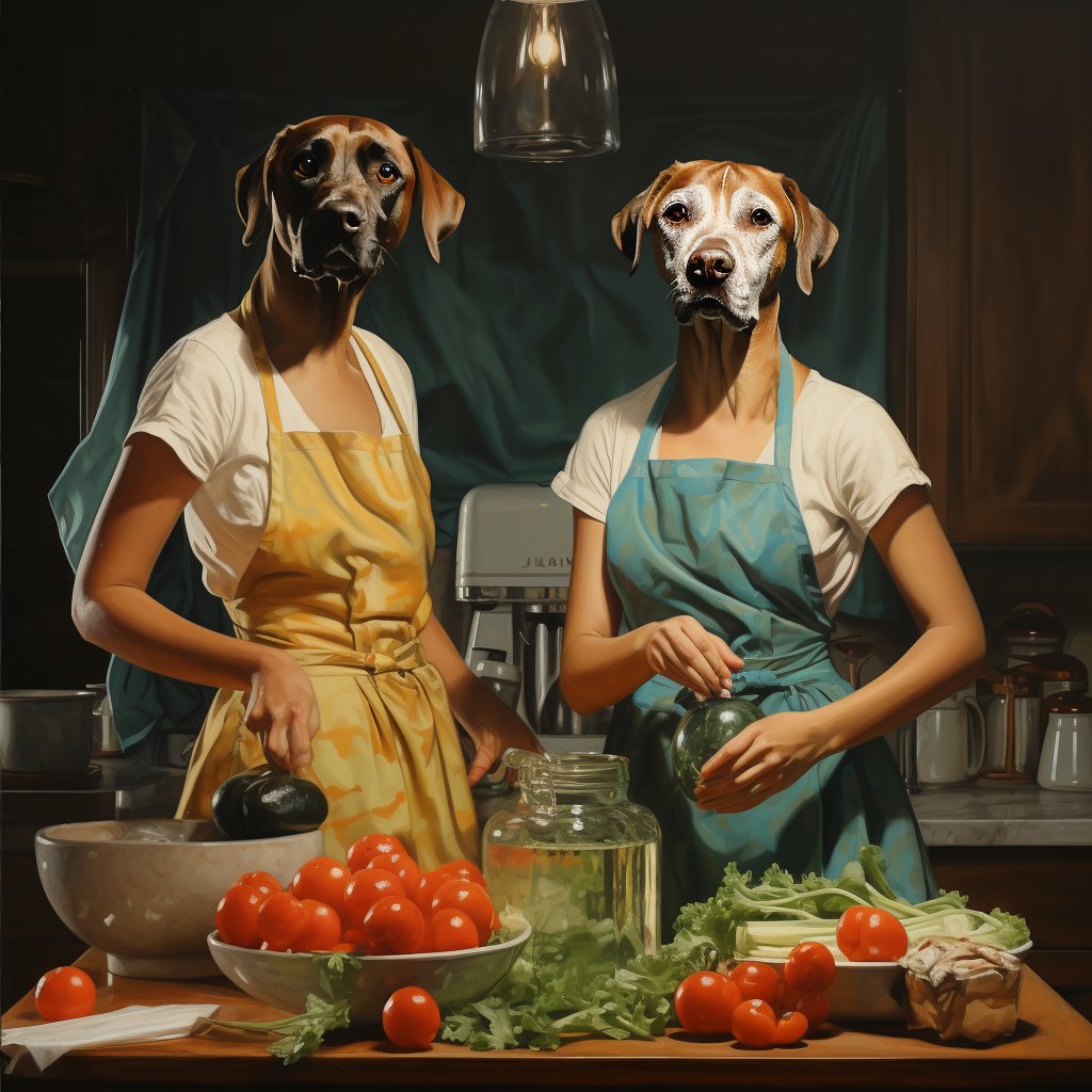 20th Century Pet Portraits as Office Canvas Art