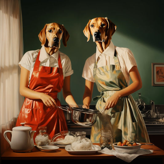 20th Century Long Portrait Wall Art for Pet Royalty