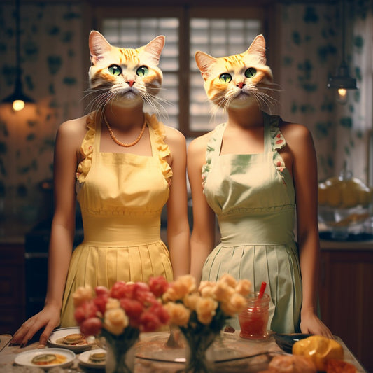 20th Century Pet Portraits for Bathroom Wall Art