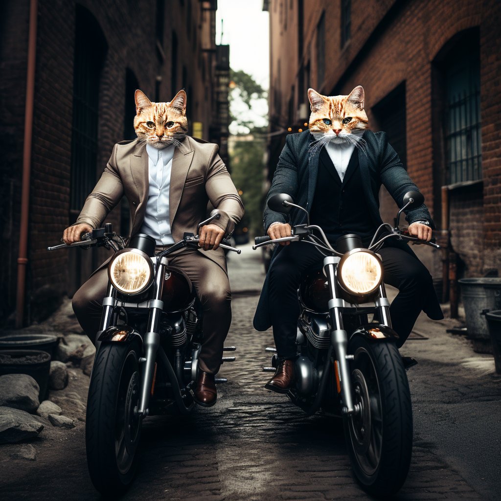 Moto-Paws: Dynamic Duo in Canvas Creation