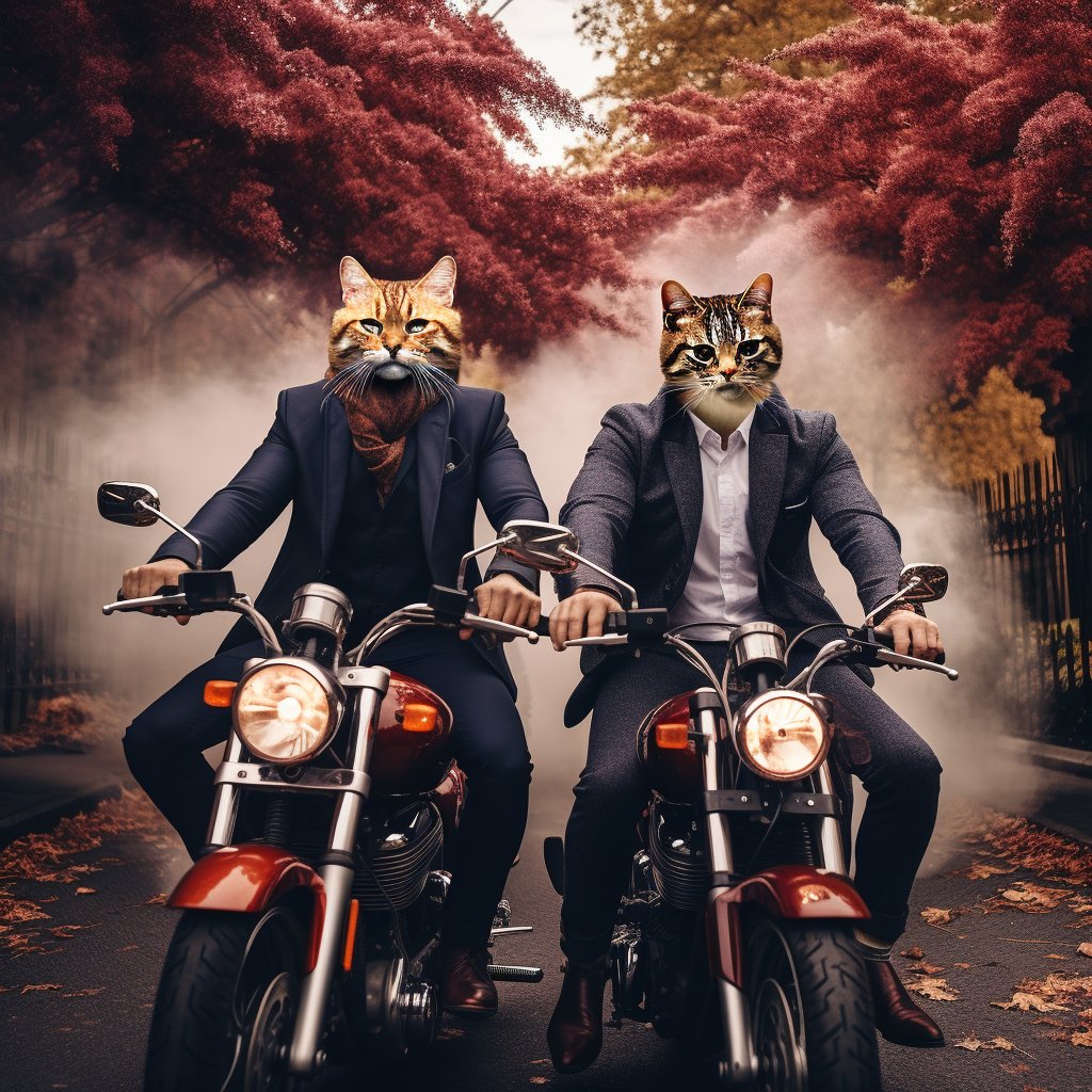 AI-Enhanced Portraits of  Motorcycle Adventures