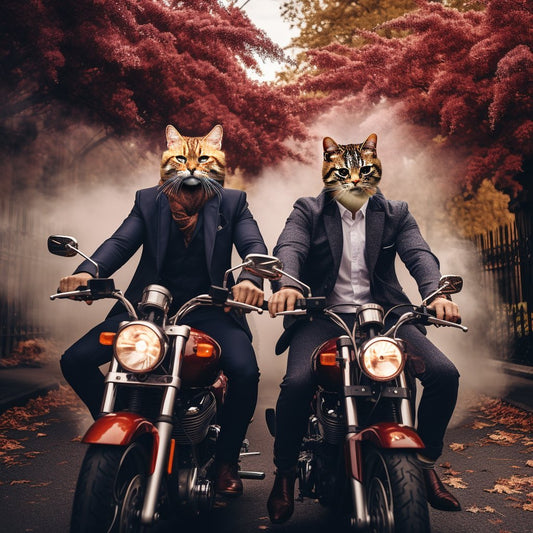 AI-Enhanced Portraits of  Motorcycle Adventures