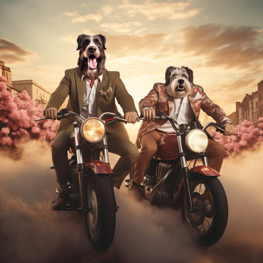 Motorcycle Majesty Turned Painted Panorama