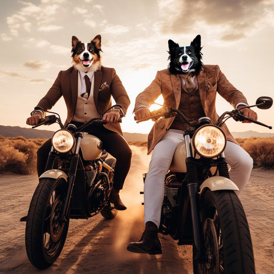 Artificially Intelligent Pet Poise:  Motorcycle Marvel in AI Expression