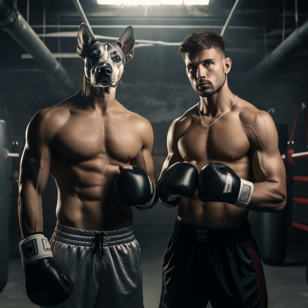 Epic Pet Adventures: and Boxer's Huge Canvas Painting