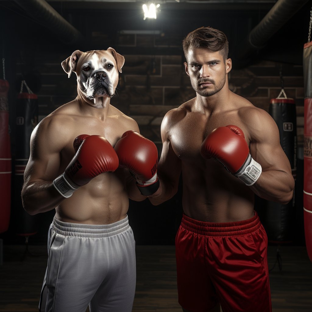 Love in Every Stroke: and Boxer Love Wall Art for Bedroom