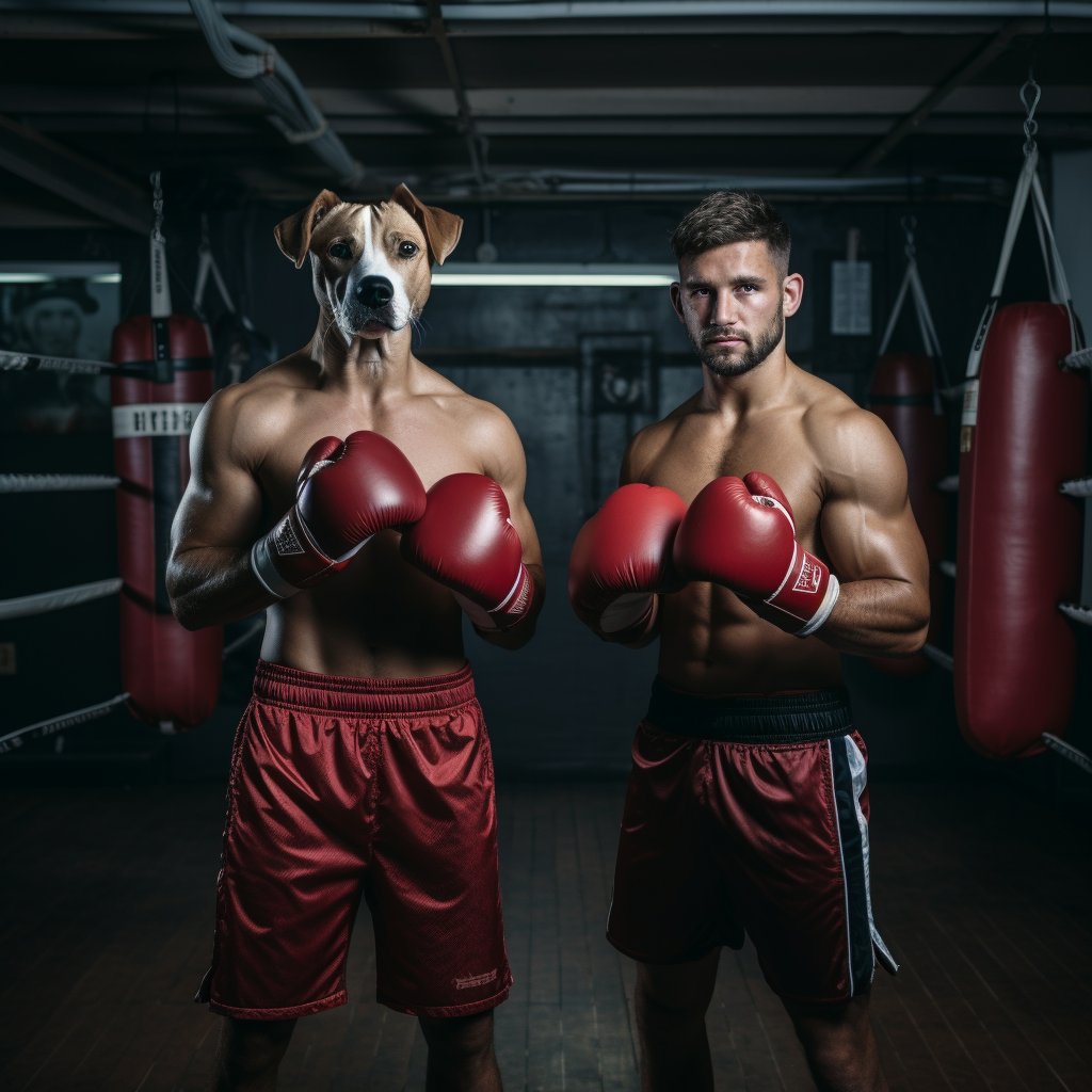 Pawfect Harmony: and Boxer Paw Print Canvas