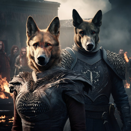 Vivid Canine Sketch: Colorful Paws on Paper Canvas