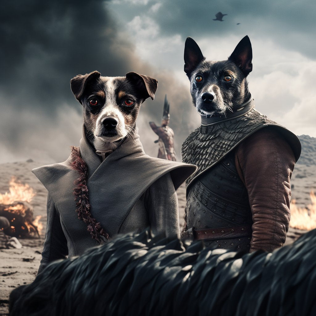 Enchanted Elegance: Dog Print Dress for Your Furry Princess