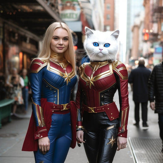 Pawsitively Dynamic Duo: Dynamic Cat and Dog Portraits in Harmony